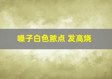 嗓子白色脓点 发高烧